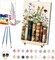 Paint By Number Framed Book & Flowers Kit for Adults with Wooden Easel – DIY Acrylic Oil Painting Canvas Set for Home Wall Decor, 8x12 Inch